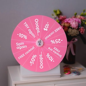 Personalised Prize Wheel for Business Giveaways and Events, Custom Branded Spin the Wheel for Salon Promotions, Spin The Wheel, Party Games