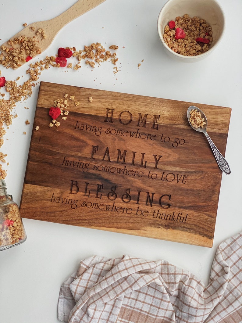 Unique Cutting Board, Personalized Gift, Easter Cutting Board, Wood Serving Board, Mothers Day Gift, Baking Lover Gift, Wooden Cutting Board image 5