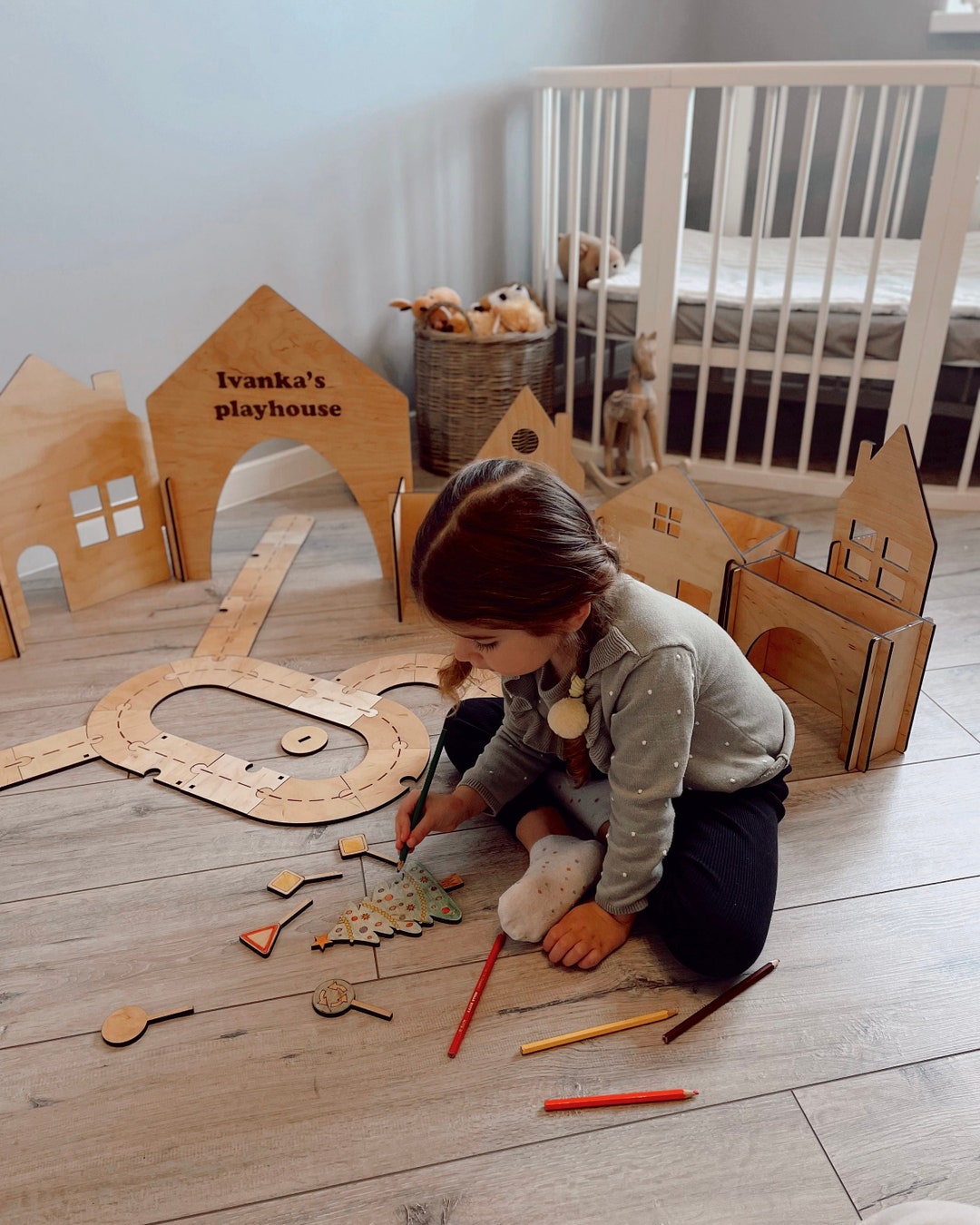 Montessori Wooden Toy Set, Girl Boy Toddler Gift, Wooden Toys for Kids ...
