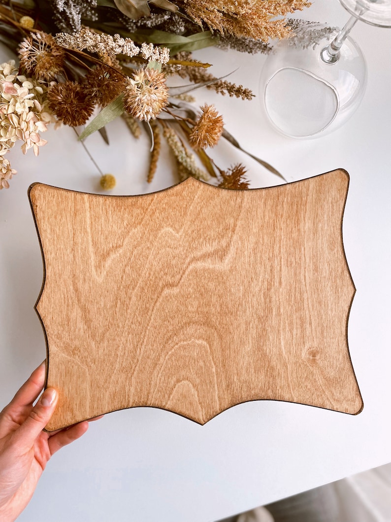 Wedding Rustic Table Décor, Wooden Charger Plate Set in Bulk, Classic Serving Plate Set, Easter Table Decor/ Gift for Mom image 2