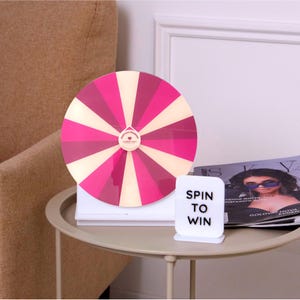 Custom Spin The Wheel, Spin To Win, Personalized Spinner, Business Promotion Game For Clients, Pink Prize Wheel, Party Games, Pass The Prize