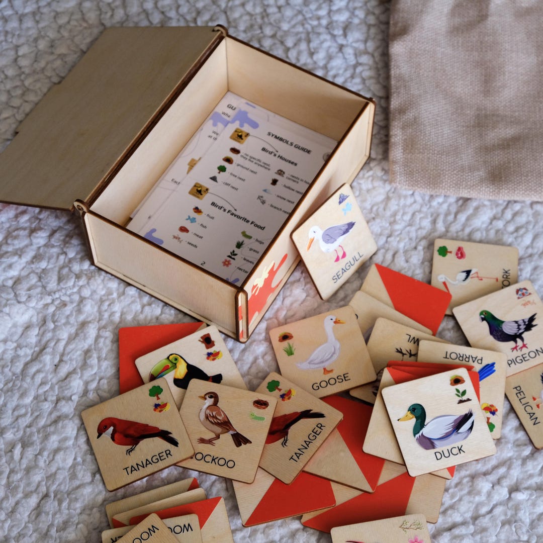 Personalized Memory Tiles for Kids: Wooden Matching Game, Educational ...