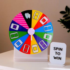 Spin The Wheel, Party Games, Personalised Prize Wheel for Business Giveaways and Events, Custom Branded Spin the Wheel for Salon Promotions