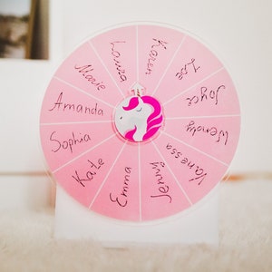 Baby shower fun, Family game night, Personalized spin the wheel game, Wooden dry erase wheel for baby shower, Easter gift, Mothers day gift image 5