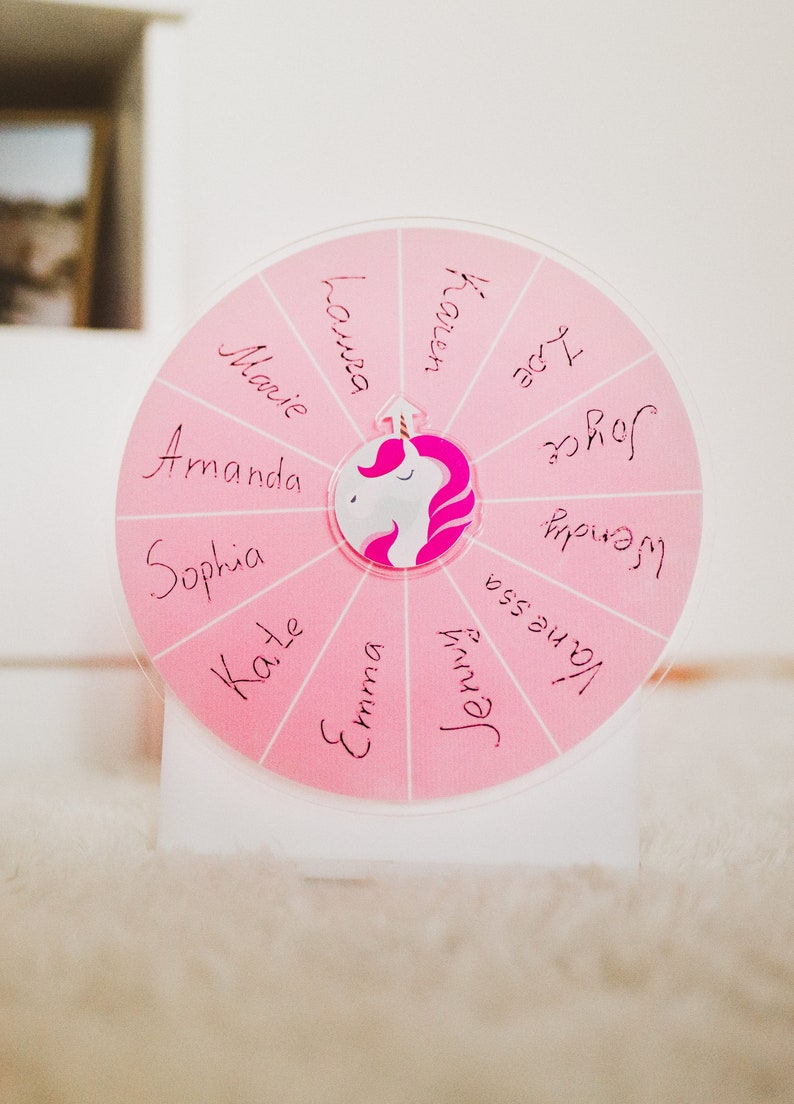 Baby shower fun, Family game night, Personalized spin the wheel game, Wooden dry erase wheel for baby shower, Easter gift, Mothers day gift image 5