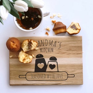 Unique Cutting Board, Personalized Gift, Easter Cutting Board, Wood Serving Board, Mothers Day Gift, Baking Lover Gift, Wooden Cutting Board image 4