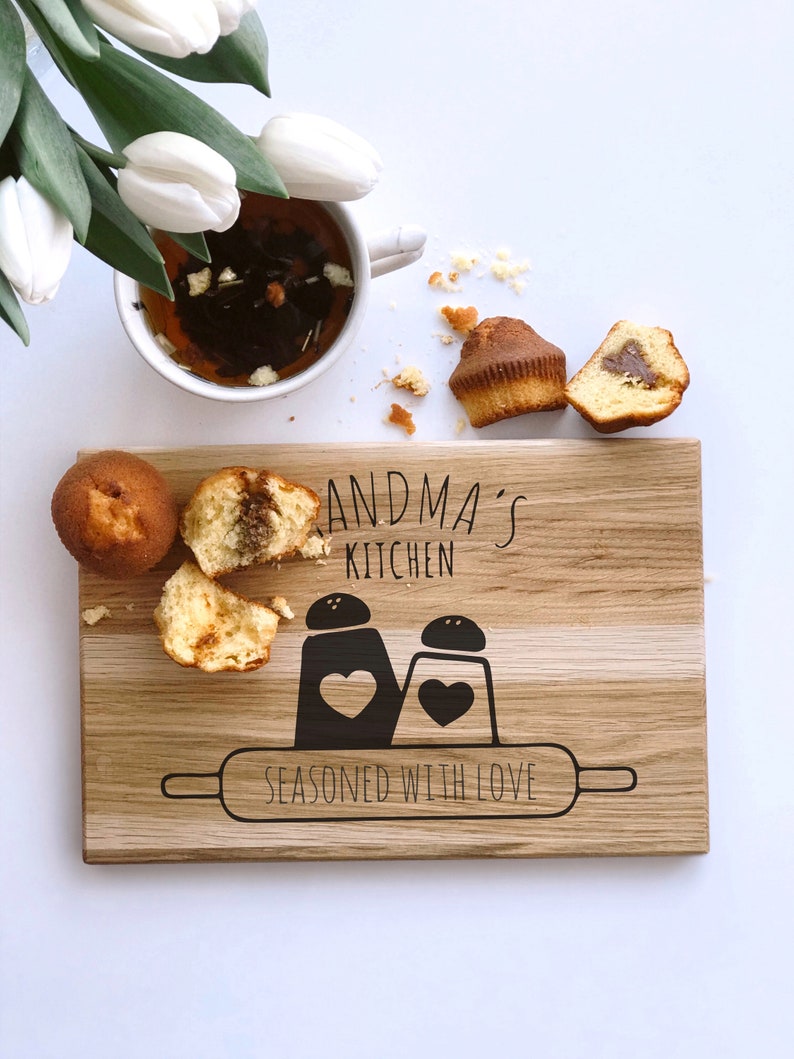 Unique Cutting Board, Personalized Gift, Easter Cutting Board, Wood Serving Board, Mothers Day Gift, Baking Lover Gift, Wooden Cutting Board image 4