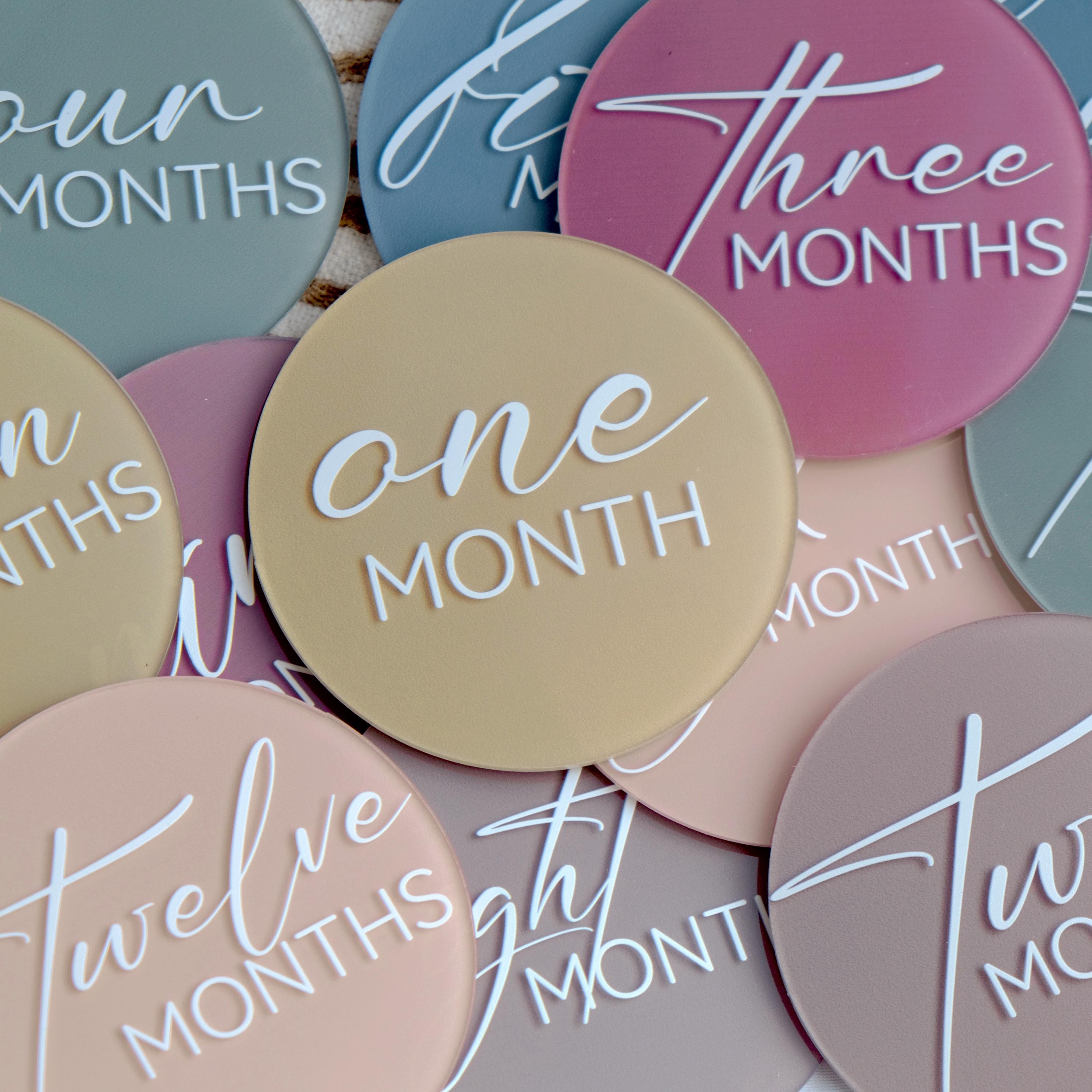 Birth Announcement Sign, Baby Monthly Milestones, Acrylic Name Plaques ...