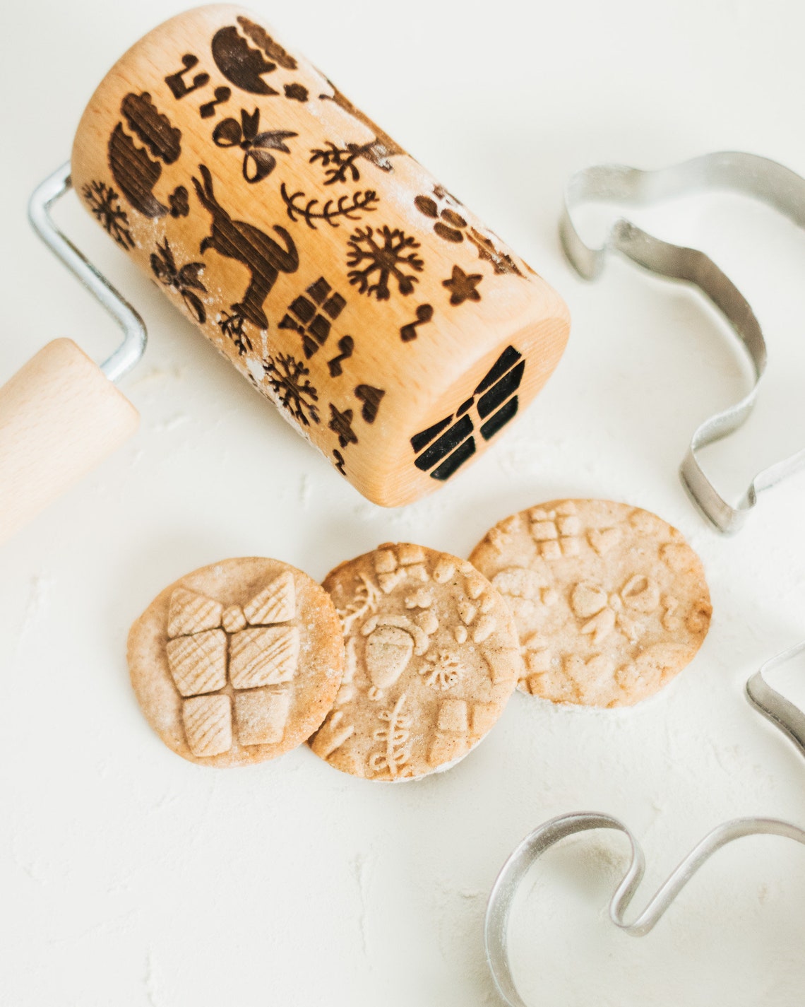 Embossed Rolling Pin One or Set of Engraved Rolling Pins Etsy