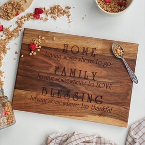 Personalized Cutting Boards Gift For Wedding, Wooden Cutting Boards Anniversary Gift, Housewarming Gift, Solid Wood Board, Thanksgiving Gift