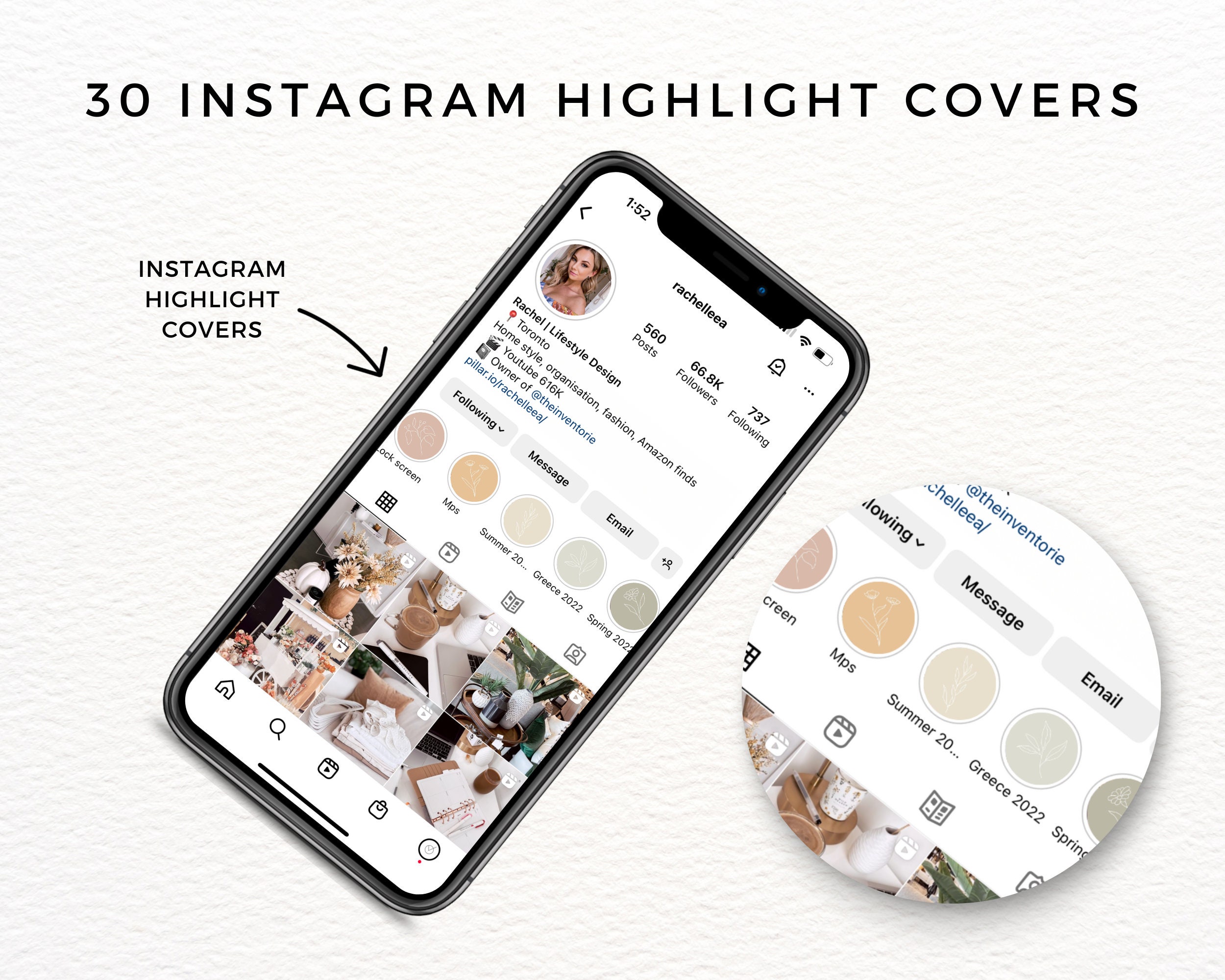 30 Instagram Highlight Covers! Earth Tones Floral Instagram Highlight ...