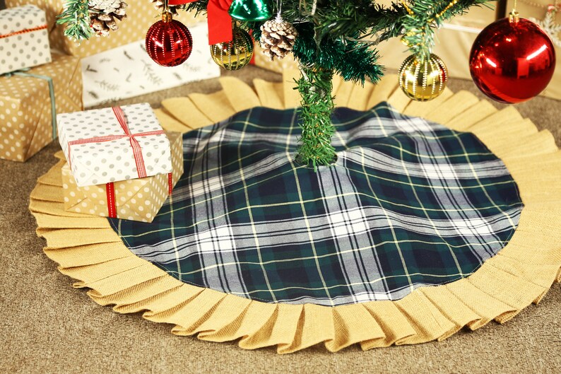 buffalo plaid mini tree skirt
