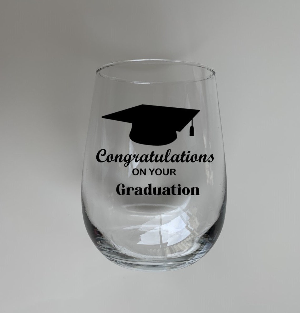 Graduation Glass Personalised Gift with message Etsy