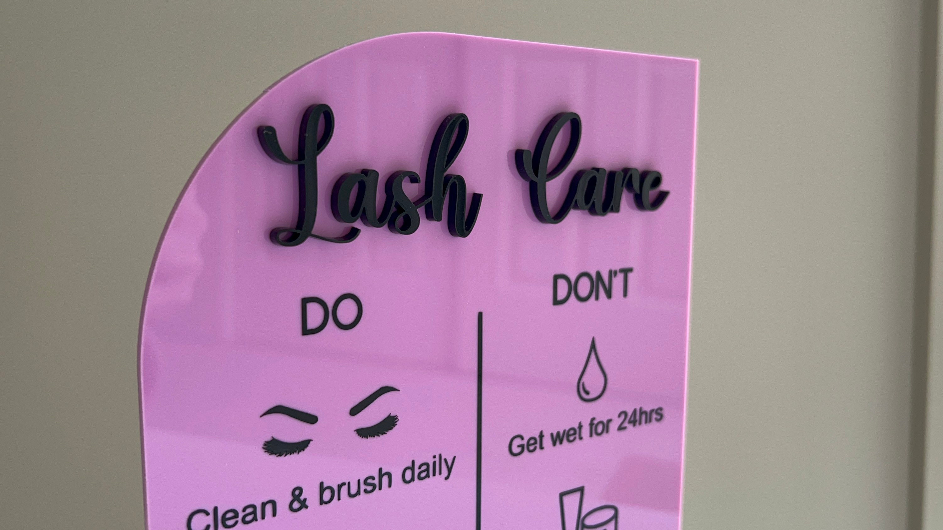 Layered Acrylic Care Instructions Sign Custom Acrylic Sign Etsy Australia