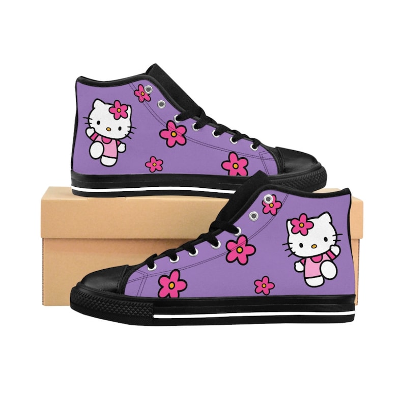 Hello Kitty Shoes Custom High Top Canvas Sneakers for Women & Etsy