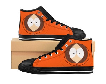 Kenny McCormick High Top Sneakers / South Park Shoes Custom Made Converse Style para Hombres y Mujeres