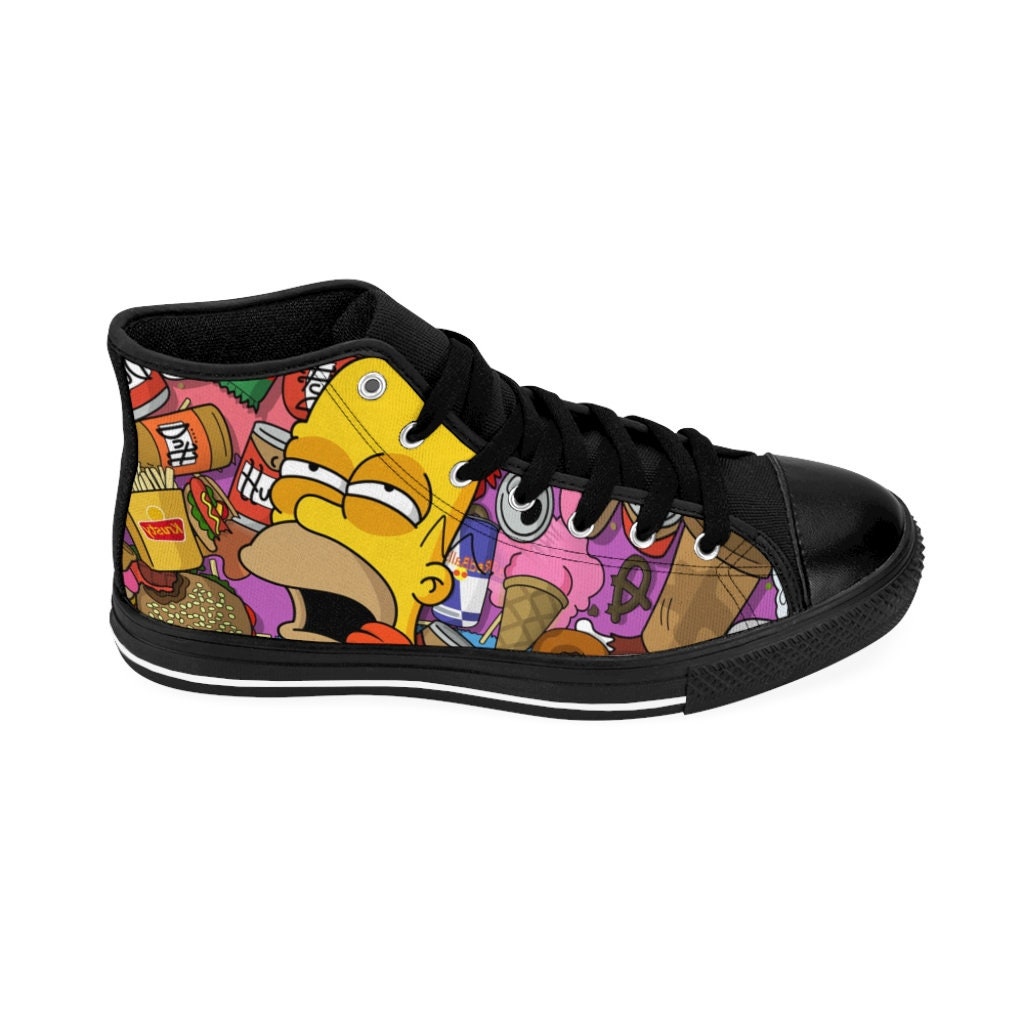 Aangepaste Cartoon Schoenen Homer Simpson Schoenen The Simpsons Sneakers voor mannen en vrouwen Schoenen Herenschoenen Sneakers & Sportschoenen Hoge sneakers 
