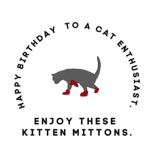 Kitten Mittons Birthday Card