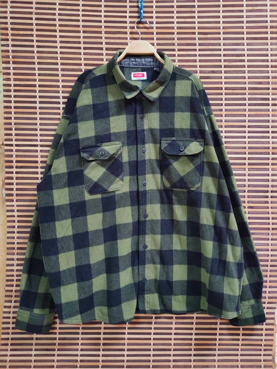 Vintage WRANGLER wool flannel shirts size 3XL - image 1