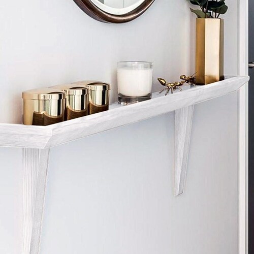 Hallway Floating Shelf Solid Pine Floating Console Shelves 95 cm