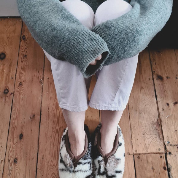 Pure Merino Mosaic Slippers Booties