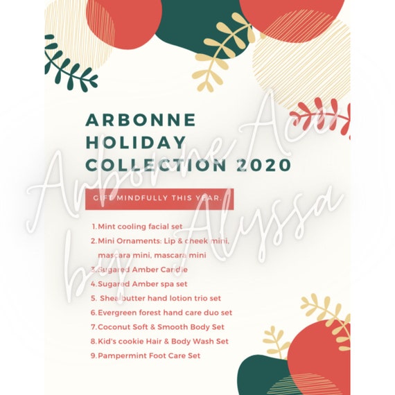 Arbonne Holiday Collection Flyer/Card Etsy