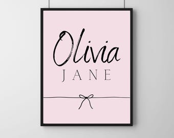 Personalized Name Print | Custom Name Art | Gift for Baby | Printable Wall Art
