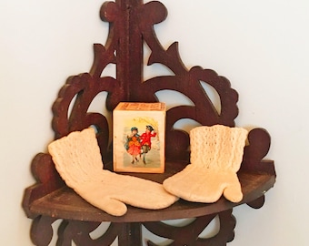 Antique Victorian Fretwork Corner Shelf