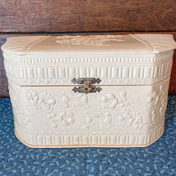 Antique Celluloid Vanity Box, Collar and Cuff Box