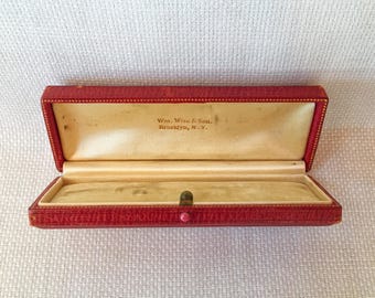 Victorian Era Leather Jewelry Presentation Box