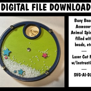 Digitaler Download - Animal Spinner - Busy Board Accessoire mit DETAILLIERTER Anleitung & Hardware Liste