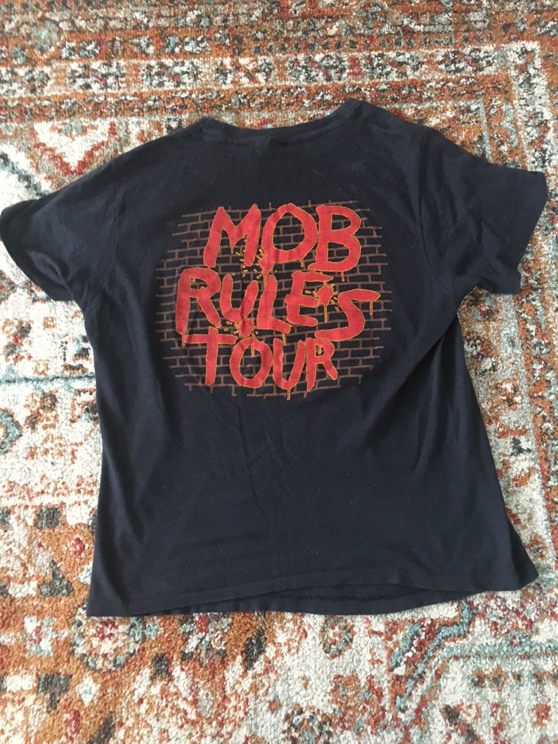 1981 Black Sabbath mob Rules Tour Vintage Tshirt Etsy