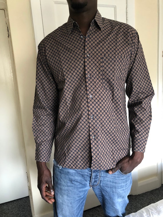 Angelo Litrico men’s vintage patterned shirt size… - image 2