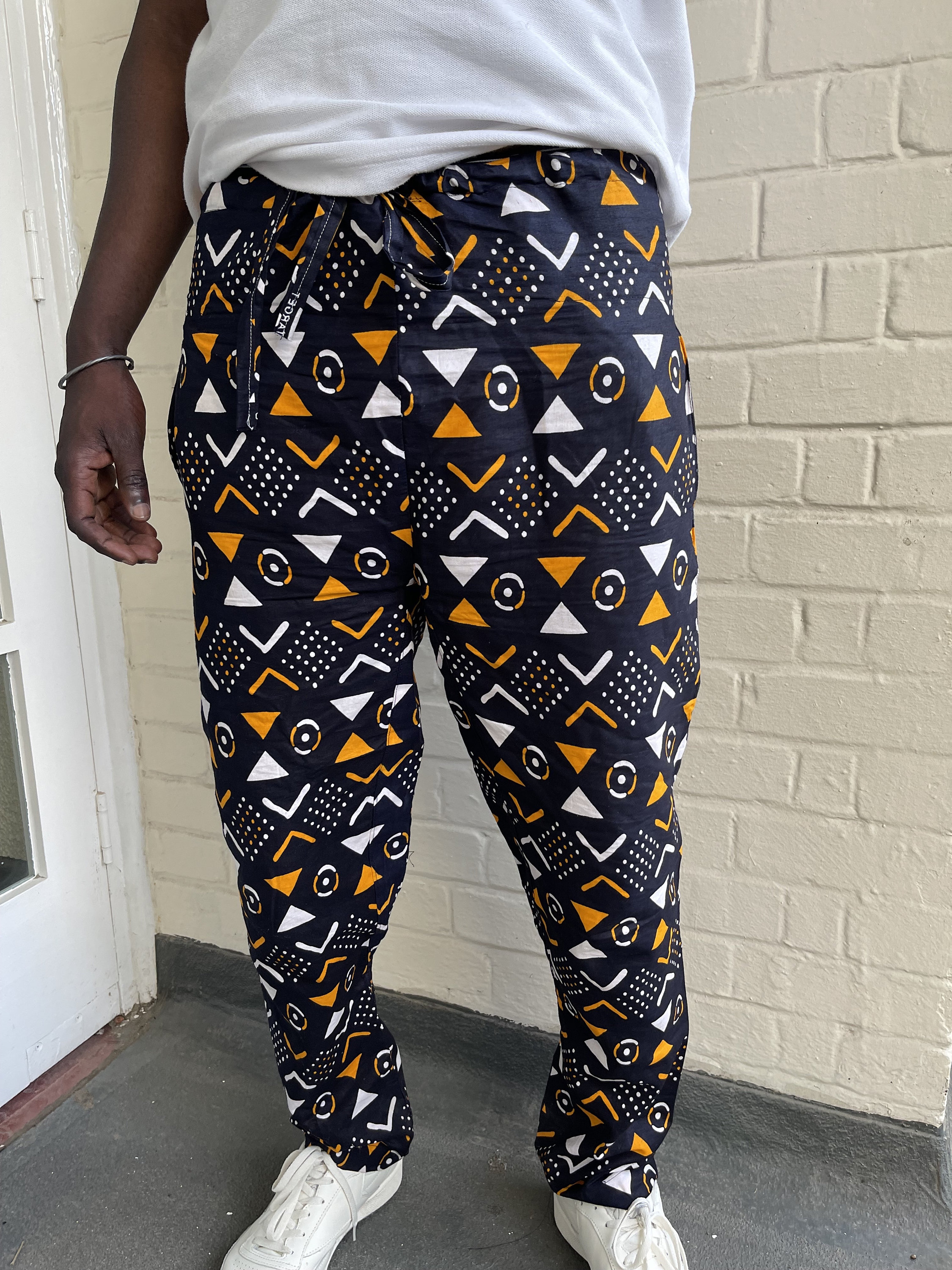 Funky African Pants for Men Bologan Print Trousers Colourful Hip