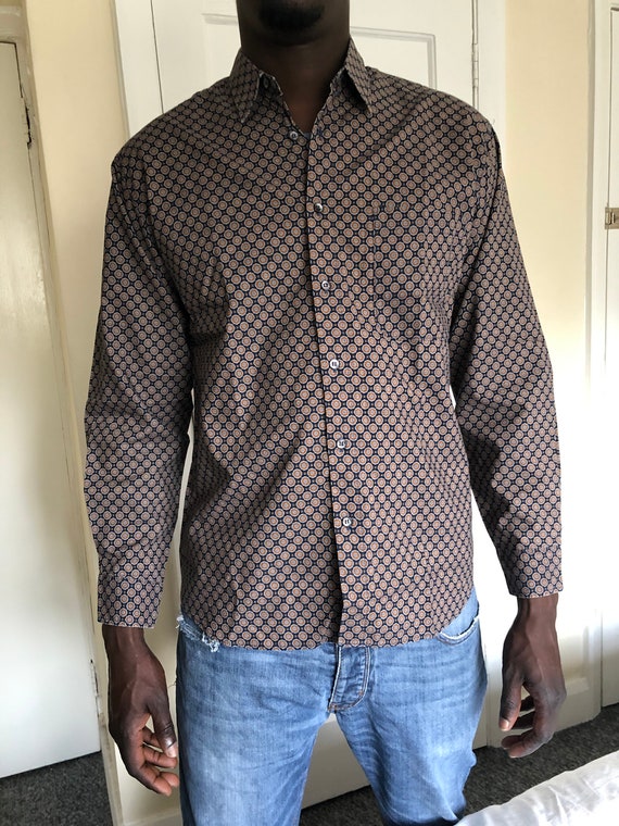 Angelo Litrico men’s vintage patterned shirt size… - image 1