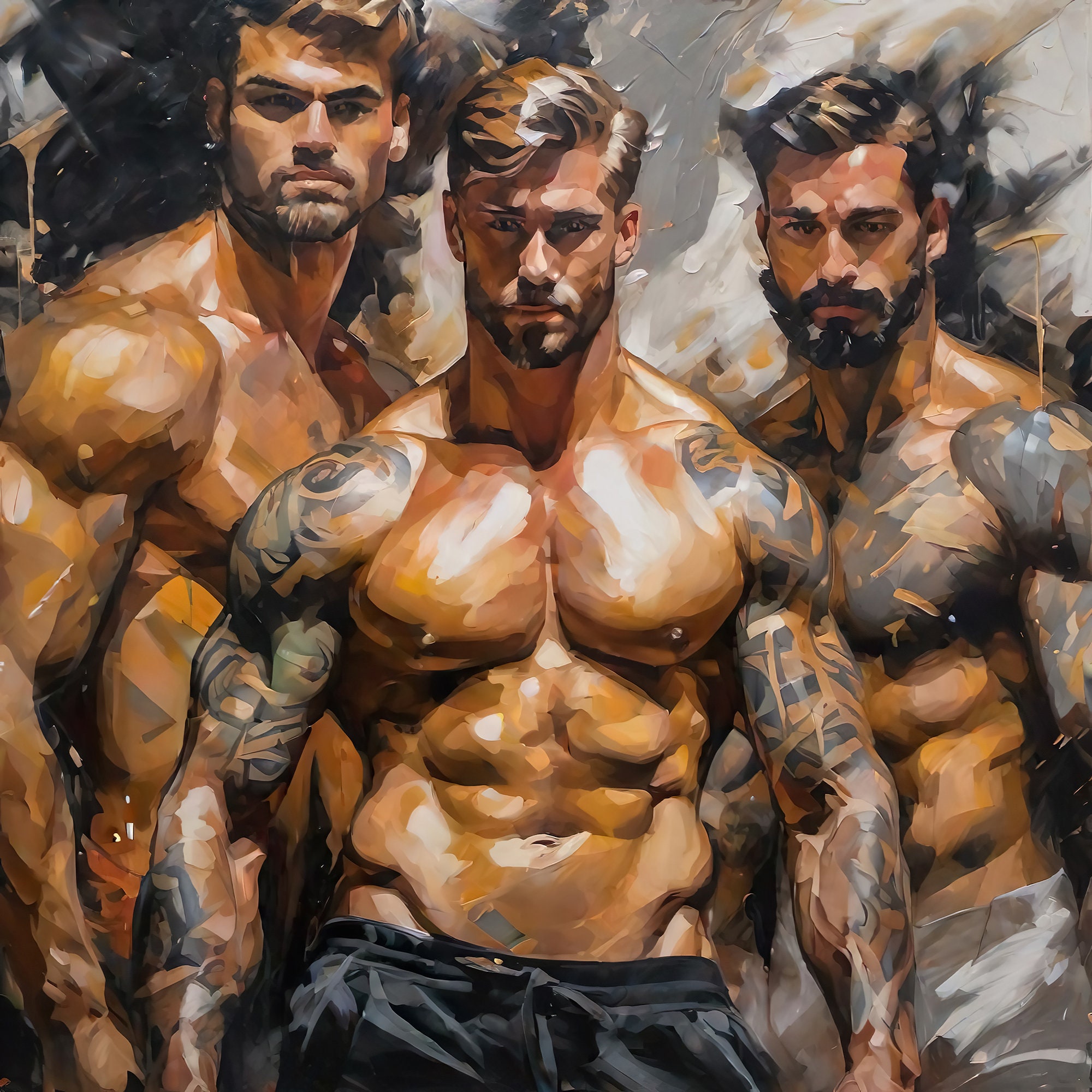 Male Throuple Digital Gay Art AI Generated Realistic Art Oil Etsy UK Male Throuple Digital Gay Art AI Generated Realistic Art Oil Etsy UK