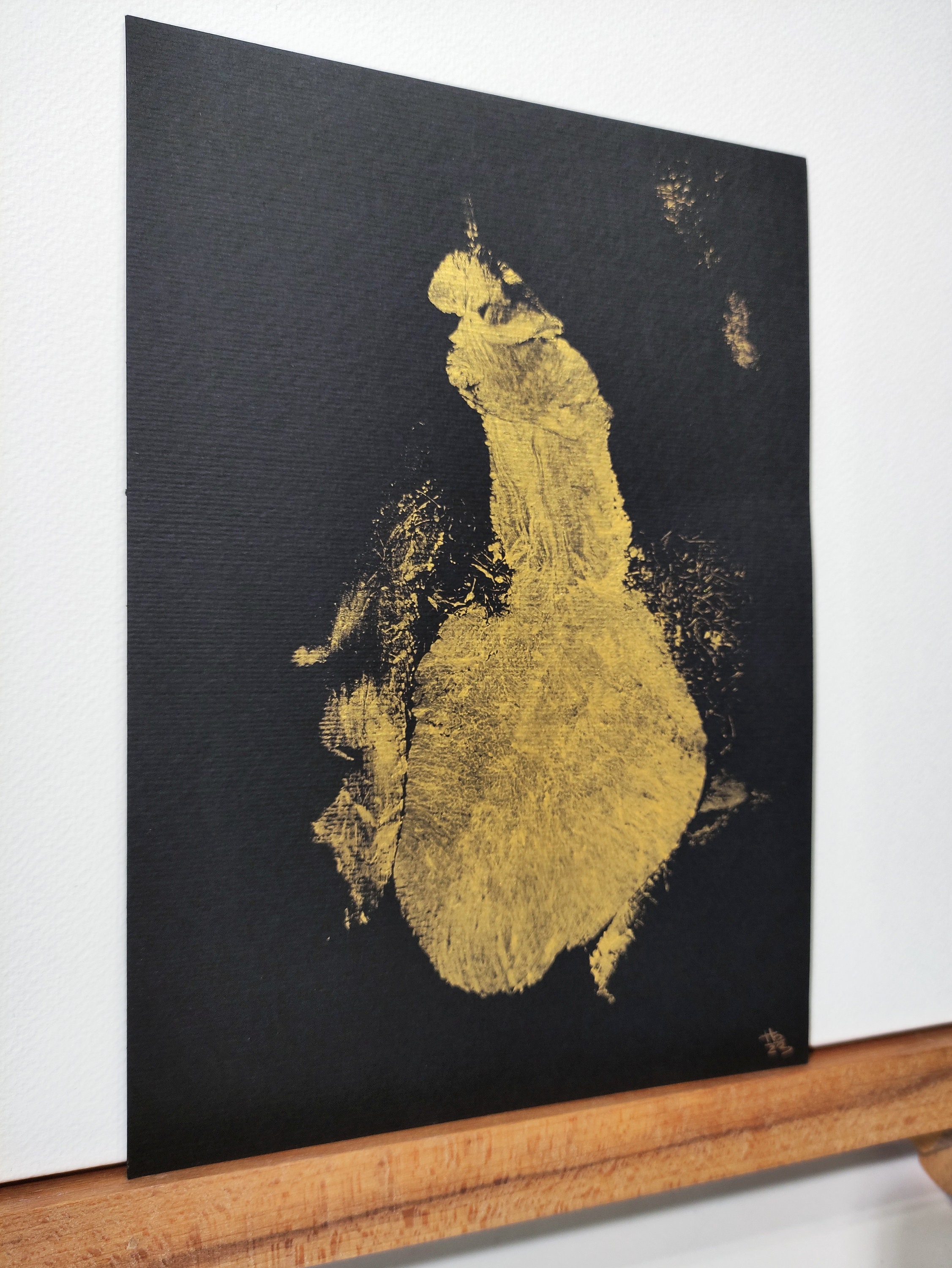 Male Nude Original Abstract Penis Imprint Painting, Gay Art