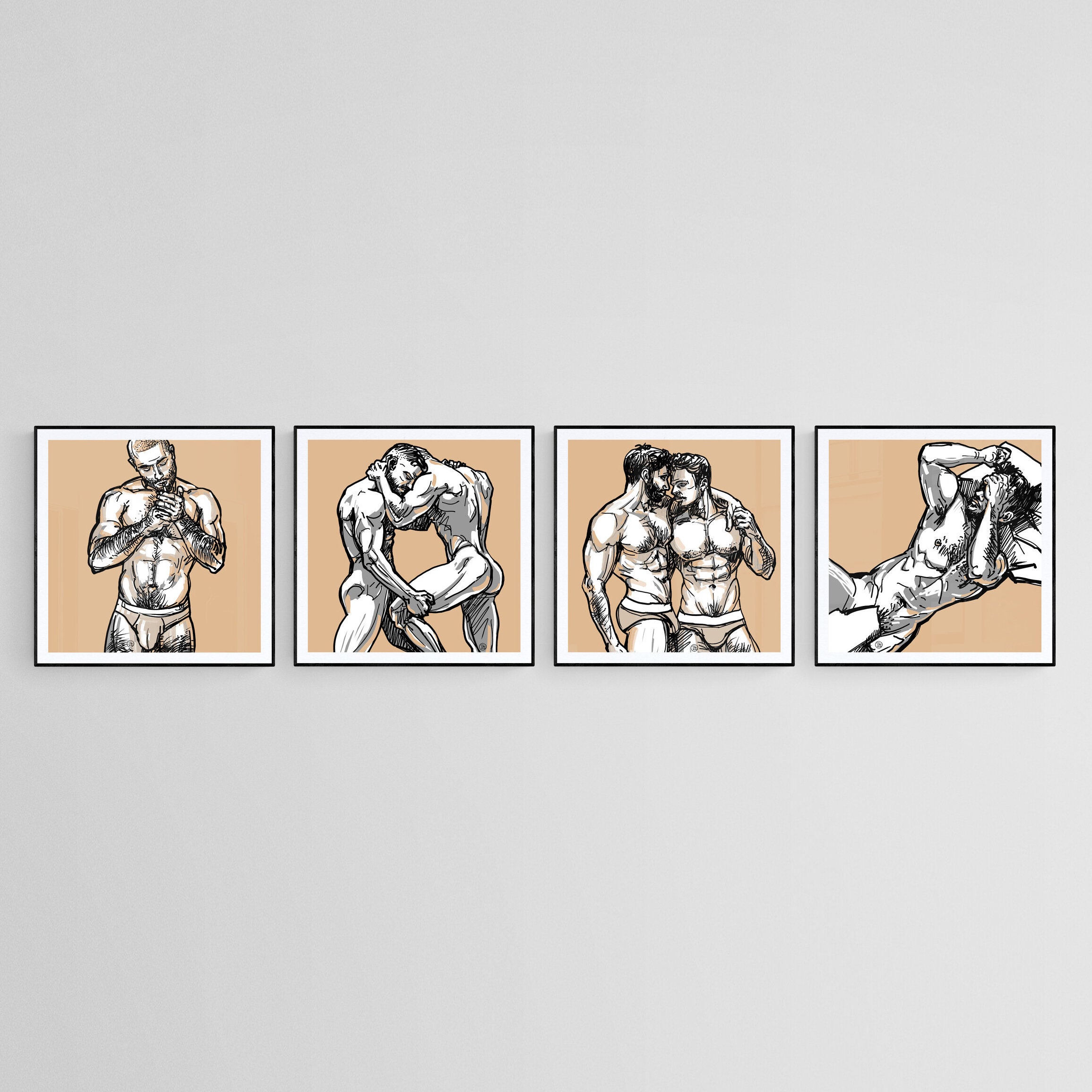 Nude Couple Posing - Etsy