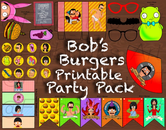 Bobs Burgers Printable Party Decorations | Etsy