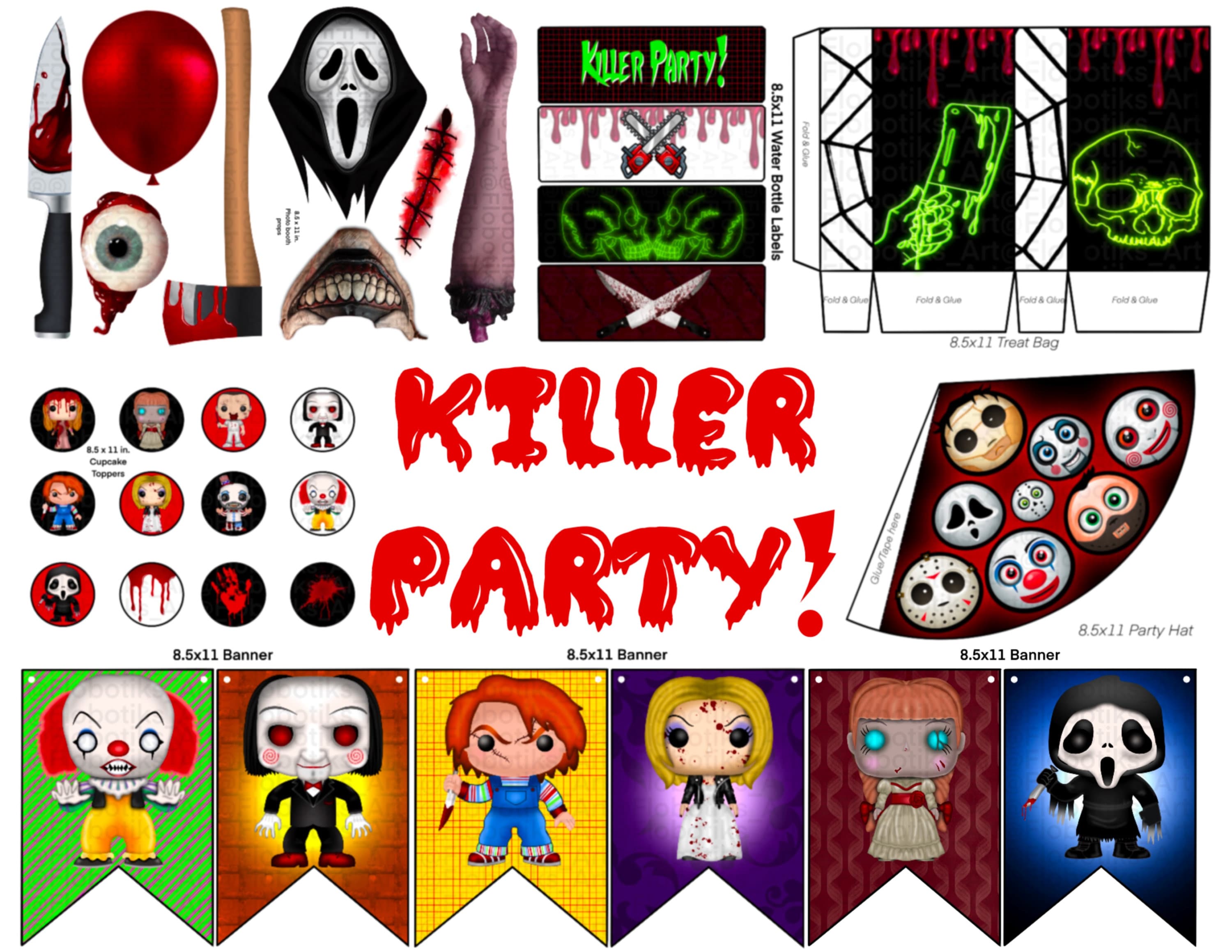 Killer Party Printable Party Decorations | Etsy