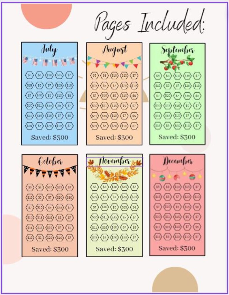 12 Month Savings Challenge Printable Savings Tracker A6 Etsy 12 Month Savings Challenge Printable Savings Tracker A6 Etsy