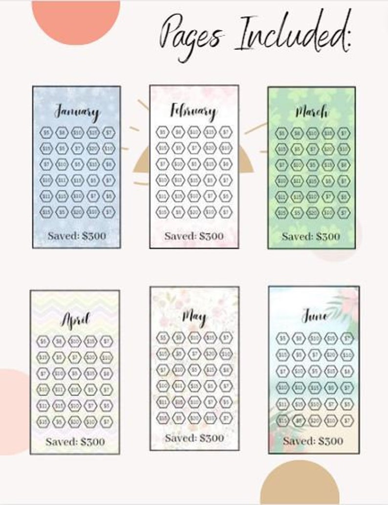 12 Month Savings Challenge Printable Savings Tracker A6 Etsy 12 Month Savings Challenge Printable Savings Tracker A6 Etsy