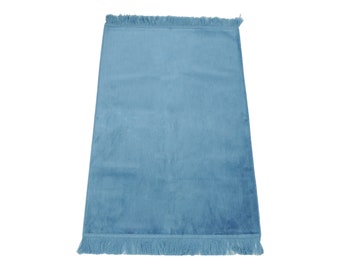 Tapis de prière simple bleu | Design minimaliste | Tapis de prière ciblé | Cadeau de l'Aïd | Musalla