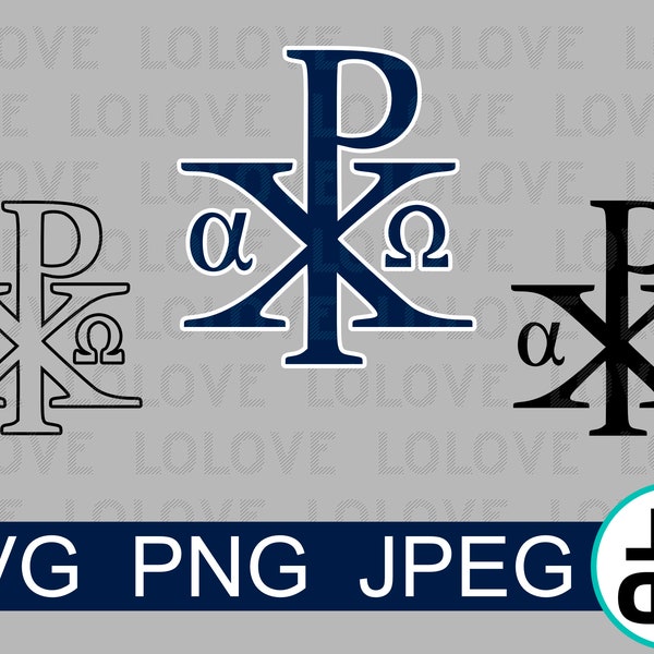 Chi Rho symbol SVG, religious gift svg, Christian svg Cricut cut files, Silhouette Cut Files, SVG file