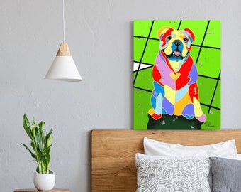 English Bulldog Dog Fine Art Gallery Wrapped Canvas Print By Tania Oliveira