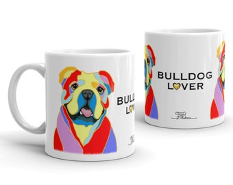 English Bulldog Mug: Colorful Dog Lover Gift