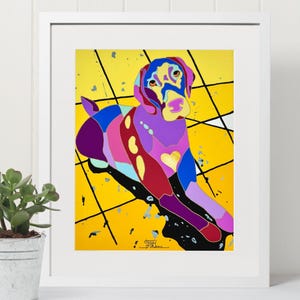 Pointer Dog Art Print: Colorful Giclee Wall Art