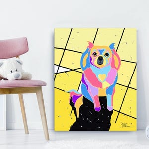 Pekingese Dog Fine Art Gallery Wrapped Canvas Print By Tania Oliveira