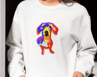 Dachshund Sweatshirt: Colorful Weiner Dog Art, Dog Lover Gift