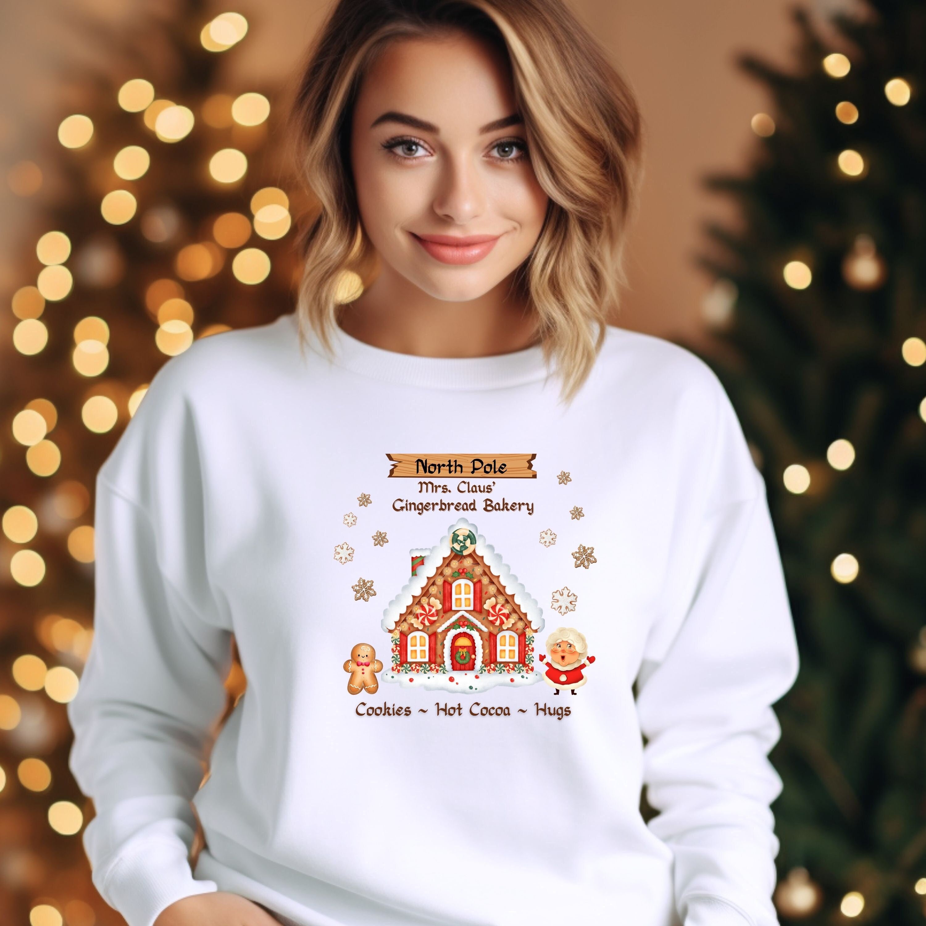 Christmas Sweatshirt, Claus Shirt, Gingerbread Bakery